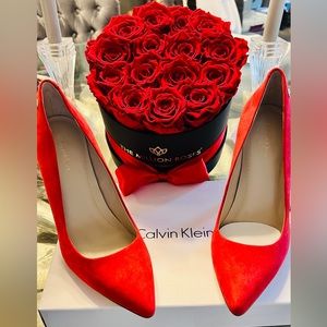 NEW!!!! Calvin Klein Brady Red Suede, size 7.5